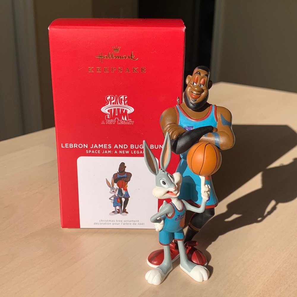 NIB LeBron James and Bugs Bunny Space Jam 2021 Hallmark Keepsake Ornament